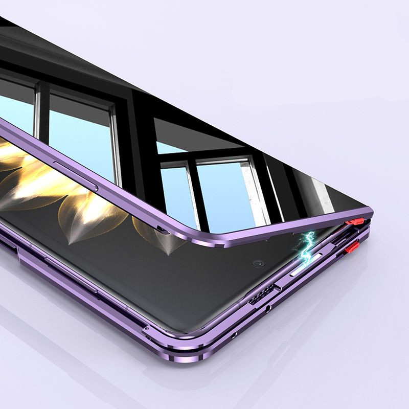 Metal Bumper Aluminum Frame Case - Voor Honor Magic V2 MagicV2 Anti-Spy