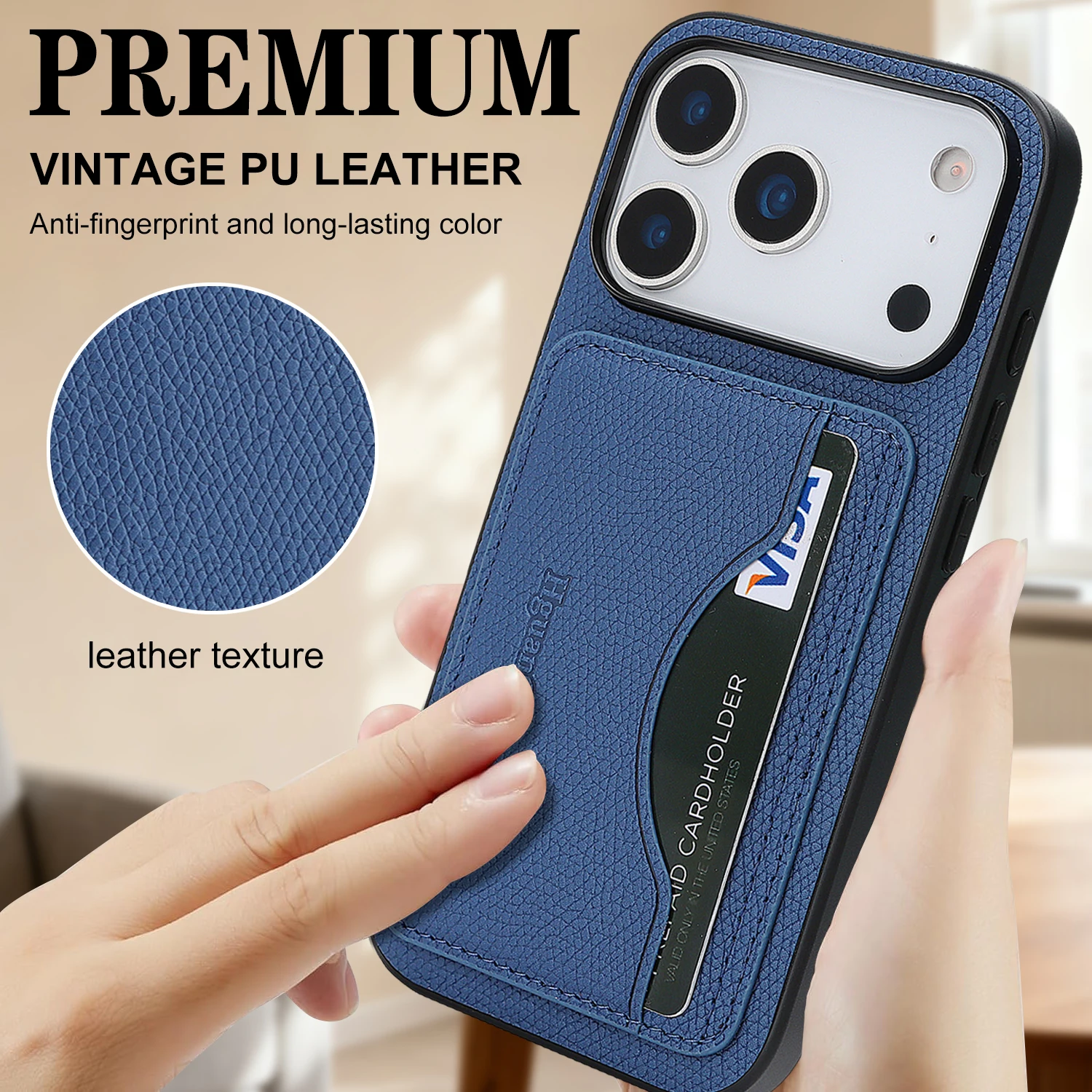 Leren hoesje met kaarthouder,  - Leather Wallet Card Holder Phone Cover recensie en prijs