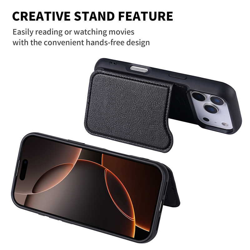 Magsafe magnetische leren port - Leather Wallet Card Holder Phone Cover recensie en prijs
