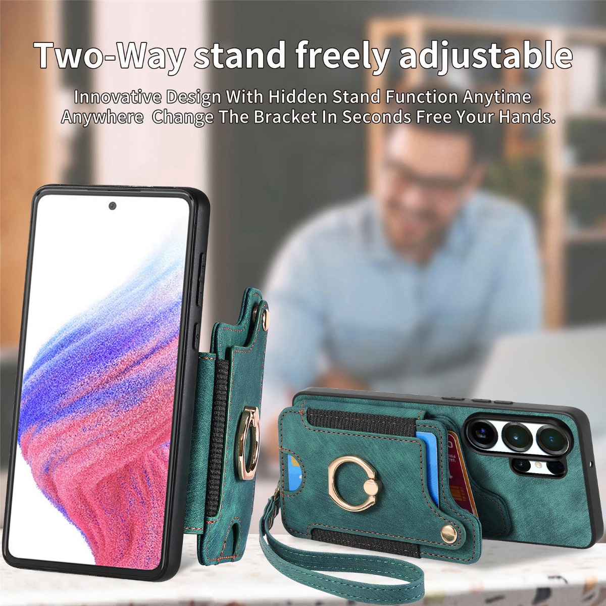 Telefoonhoesje voor Samsung S2 - Leather Wallet Card Holder Phone Cover recensie en prijs